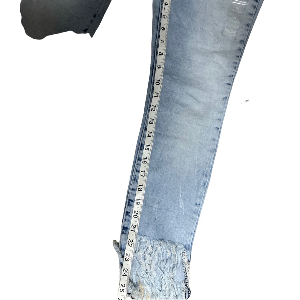 William Rast Ice Washed Fringed Hem Jeans - Picture 10 of 11